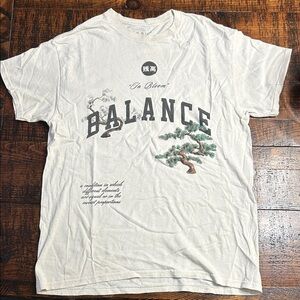 PACSUN Balance Graphic T-Shirt - Cream
